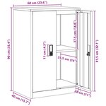 vidaXL Armoire de rangement Rose 60 x 40 x 90 cm Acier