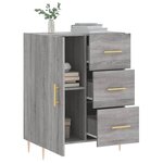 vidaXL Buffet sonoma gris 69 5x34x90 cm bois d'ingénierie