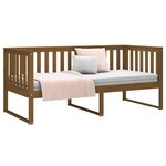 vidaXL Lit de jour Marron miel 100x200 cm Bois de pin massif