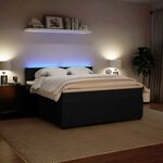 vidaXL Sommier à lattes de lit avec matelas Noir 180x200 cm Velours