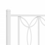 vidaXL Cadre de lit métal sans matelas et pied de lit blanc 193x203 cm