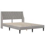 vidaXL Cadre de lit avec matelas Gris clair 180 x 200 cm Velours