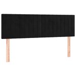 vidaXL Sommier à lattes de lit avec matelas Noir 140x190 cm Velours