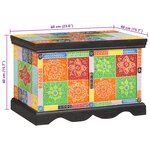 vidaXL Boîte de Rangement 60x40x40 cm Bois Massif