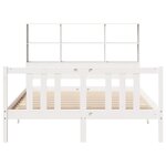 vidaXL Lit bibliothèque sans matelas blanc 140x200 cm bois pin massif