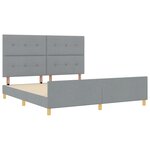 Cadre de lit vidaXL Gris clair 180x200 cm Tissu