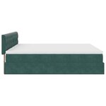 vidaXL Cadre de lit ottoman avec matelas vert foncé 200x200 cm velours