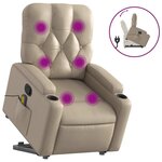 vidaXL Fauteuil inclinable de massage Cappuccino Similicuir