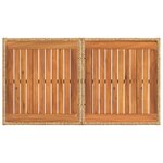 vidaXL Table de jardin relevable Naturel 100 x 55 x 37 cm