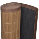 vidaXL Tapis en bambou marron à latte rectangulaire 150 x 200 cm