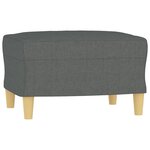 vidaXL Fauteuil avec repose-pied Gris foncé 60 cm Tissu