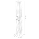 vidaXL Paniers de gabion 3 Pièces Acier galvanisé 25 x 25 x 197 cm
