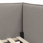vidaXL Cadre de lit d'angle avec tête de lit Taupe 80 x 200 cm tissu