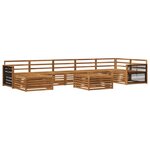 vidaXL Ensemble de canapés d'extérieur 8 pc Naturel