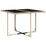 vidaXL Ensemble à manger de jardin et coussins 9 Pièces mélange beige