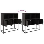 vidaXL Buffet noir 100 5x39x107 cm acier