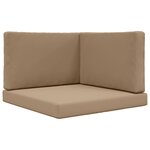 vidaXL Coussin de canapé d'extérieur Polyester Taupe 80 x 80 cm