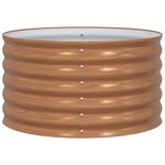 vidaXL Jardinière surélevée Marron 80 x 80 x 44 cm Acier
