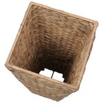 vidaXL Lits surélevés 3 Pièces Jacinthe d'eau Marron