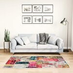 vidaXL Tapis lavable antidérapant Patchwork 80x150 cm Multicolore