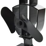 vidaXL Ventilateur de poêle alimenté par chaleur 2 pales Noir