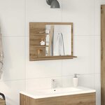 vidaXL Armoire à miroir salle de bain chêne artisanal 60x10 5x45 cm