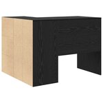 vidaXL Bureau d'angle avec tiroir Chêne noir 102 x 88 x 75 cm