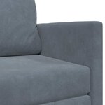 vidaXL Canapé-Lit Gris foncé 124 x 204 x 61 cm Velours