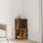 vidaXL Meuble d'angle Blanc 30 5x30x65cm Bois d'ingénierie