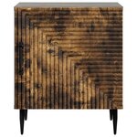 vidaXL Cabinet de chevet 2 pc Chêne fumé 43 x 34 5 x 50 cm
