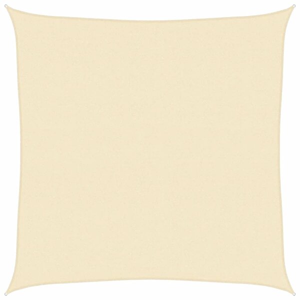 vidaXL Voile d'ombrage 160 g/m² Crème 7x7 m PEHD
