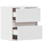 vidaXL Meubles TV muraux avec lumières LED 2 Pièces blanc 41x31x45 cm