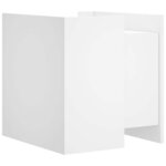 vidaXL Table de chevet blanc 45x50x50 cm bois d’ingénierie