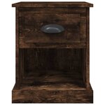 vidaXL Tables de chevet 2 Pièces chêne fumé 39x39x47 5 cm bois ingénierie