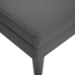 vidaXL Chaise longue avec coussin gris foncé tissu en velours côtelé