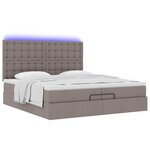 VidaXL Cadre de lit ottoman avec matelas taupe 200x200cm tissu