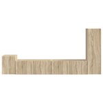 vidaXL Ensemble meuble TV 3 Pièces Chêne Sonoma Bois d'ingénierie