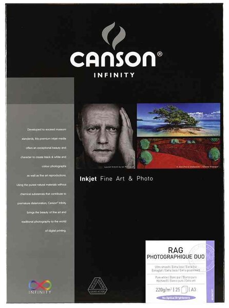 INFINITY Papier photo 'Rag Photographique Duo'  A4 CANSON