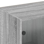 vidaXL Bibliothèque avec portes sonoma gris 204x37x75 cm