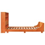 vidaXL Cadre de lit sans matelas cire marron 135x190cm bois pin massif