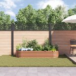 vidaXL Jardinière surélevée Marron 240 x 80 x 44 cm Acier