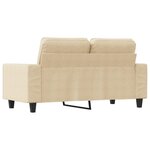 vidaXL Canapé à 2 places Crème 120 cm Tissu