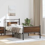 vidaXL Cadre de lit sans matelas chêne marron 80x200cm bois ingénierie