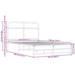 vidaXL Cadre de lit sans matelas 120x190 cm chêne marron