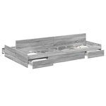 vidaXL Cadre de lit avec rangement Gris Sonoma 120 x 200 cm