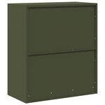 vidaXL Armoire de rangement Vert olive 80 x 40 x 90 cm Acier