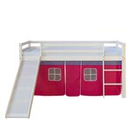 Lit mi-haut rose 90x200 cm sommier matelas