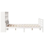 vidaXL Lit bibliothèque sans matelas blanc 140x200 cm bois pin massif
