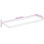 vidaXL Dessus de table 110x40x3 8 cm rectangulaire bois massif acacia