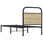 vidaXL Tête de lit chêne sonoma 75 cm acier et bois d'ingénierie
